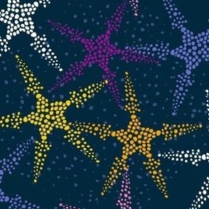 StarFish- Navy Gold Purple