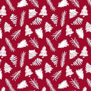 Christmas Forest Red