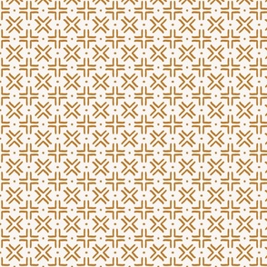 Criss cross mud cloth - cream and ochre - regular