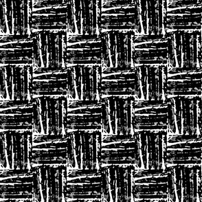 MINI Mid Century Black/White Spatter Tile 12"