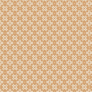 Criss cross mud cloth - sunset and cream - regular