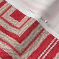 Ribbed Faux  Woven Squares  small