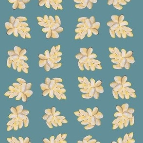 Yellow Succulents in teal {medium}