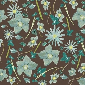 Spring Blooms In The Meadow coffee brown {small}