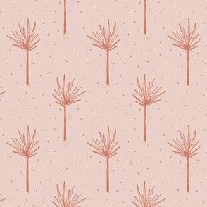 Sketched palms - blush and terracotta