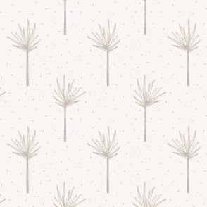 Sketched palms - cream and stone