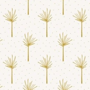 Sketched palms - gold and cream