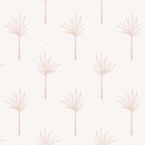 Sketched palms - blush and cream