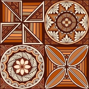 Tapa patchwork - rust