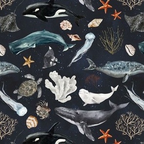 Blue Sea Fabric, Wallpaper and Home Decor | Spoonflower