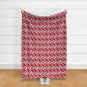 Striped Chevron Argyle Plaid in Pink and Gray