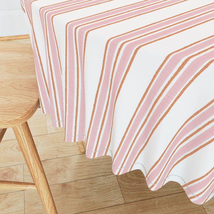 Pink and Orange Anderson Stripe on white