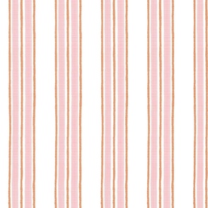 Pink and Orange Anderson Stripe on white