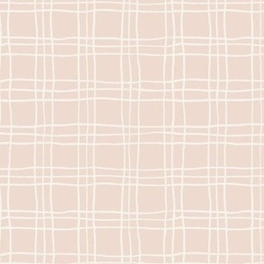 Small Cream Plaid-Blush and Sage-Medium