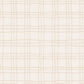 Small Cream/ Ivory Plaid-Blush and Sage-Small