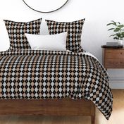 Classic 3 Color Argyle in Black Gray and Beige