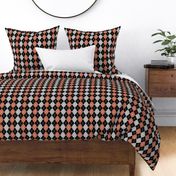 Classic 3 Color Argyle in Black Gray and Cocoa Brown