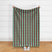 Classic 3 Color Argyle in Christmas Red and Green