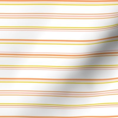 Summer stripes - multi with peach - LAD22