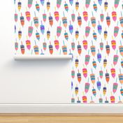 Large Colorful Watercolor Buoys