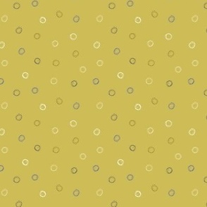 Wispy Polka Dots  - Ochre 