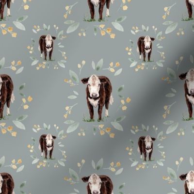 Floral Hereford Cow 