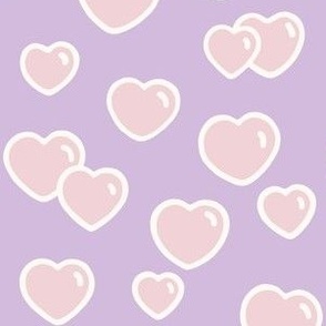 Shiny Hearts - pink