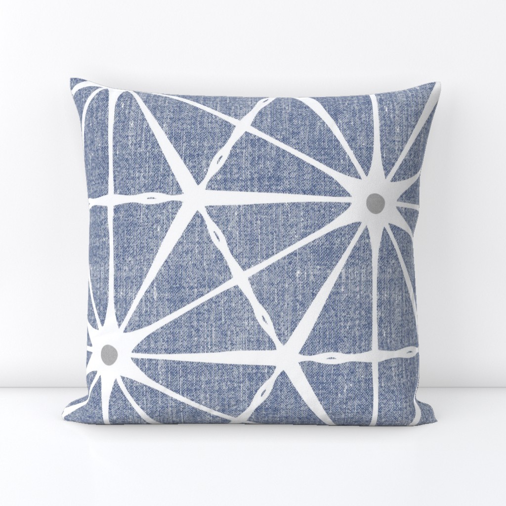 Luminous - Denim Blue Geometric Jumbo Scale