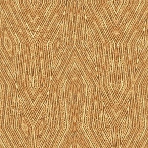 Belgian Linen - Mid Century Modern Barkcloth 2 - Dimensional Geometric - Sepia
