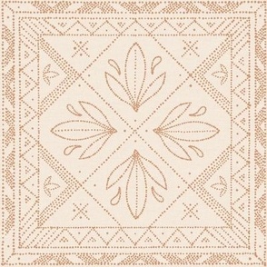 Dotted Floral Tile Cream