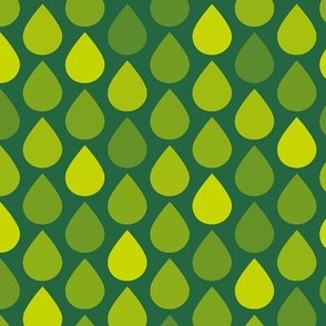 Raindrops - Emerald Green
