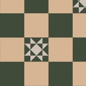 Green Khaki Quilt