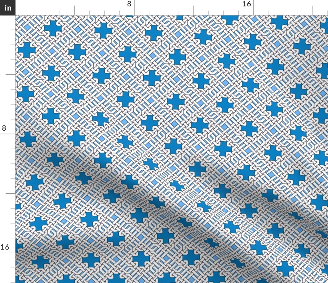 Blue Cross Weave