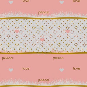 Peace and Love - Salmon pink