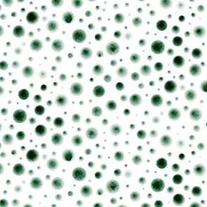 emerald green watercolor dots - dots wallpaper and fabric
