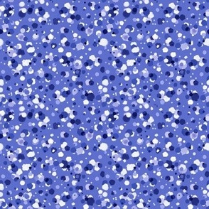 LBMR - Bumpy Random Dots in Cornflower Blue and White -  Tiny Scale