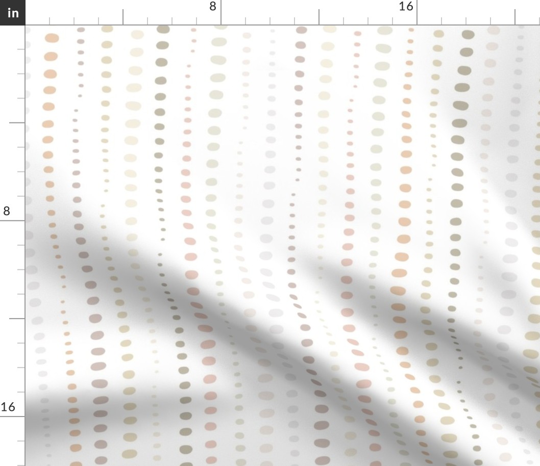 dots waves - modern neutrals (V) - japandi wallpaper - dots fabric