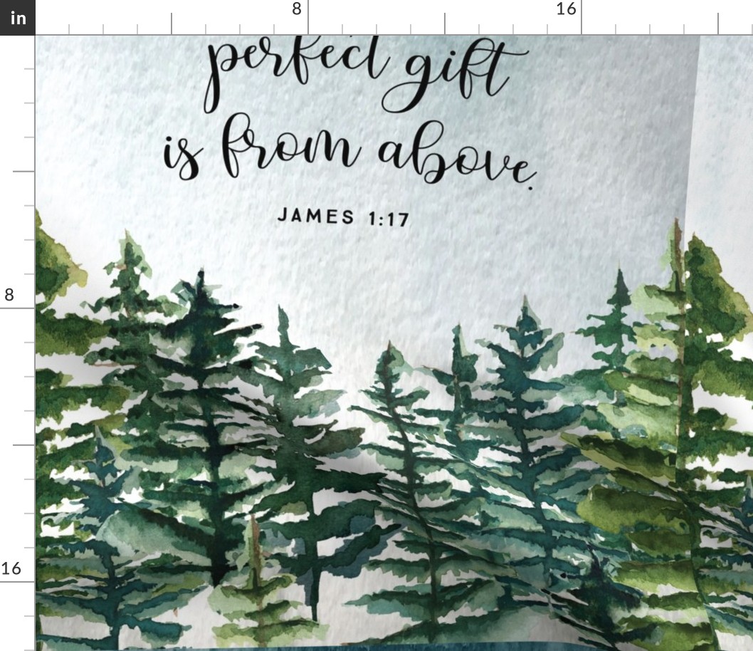 18x27 for wall hanging: every good and perfect gift is from above // john 1:17 