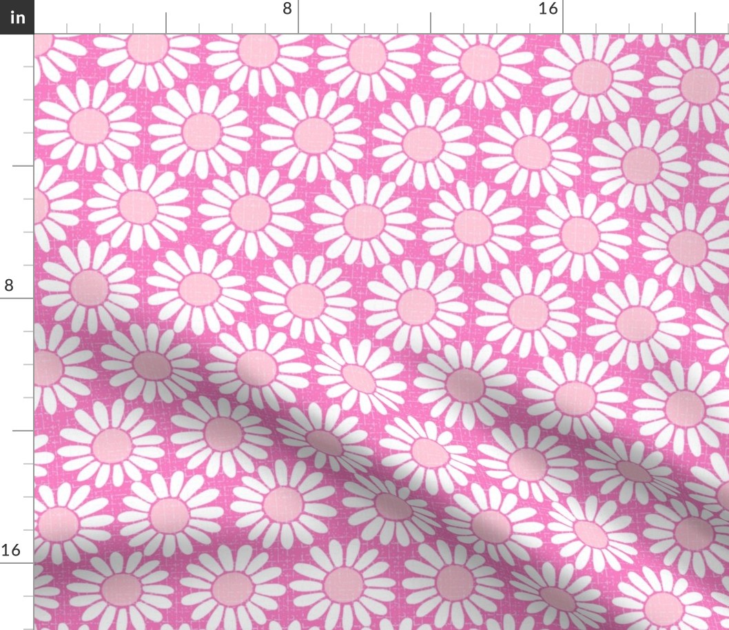 Vintage daisy daisy daisy pink wallpaper scale by Pippa Shaw by Pippa Shaw
