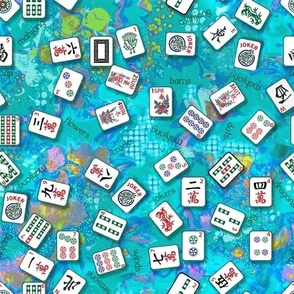 Mahjong Tiles - Teal