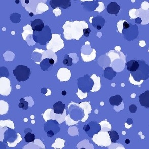 LBMR - Bumpy Random Dots in Cornflower Blue and White - Medium Scale