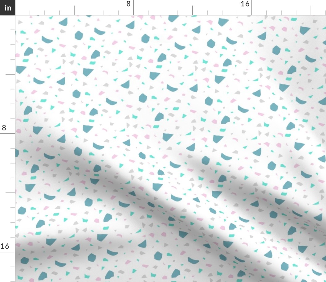 Terrazzo Tiles - Teal and Pink