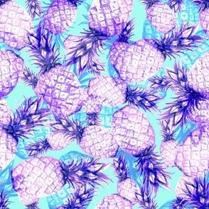 Pineapple Monochrome - Cyan