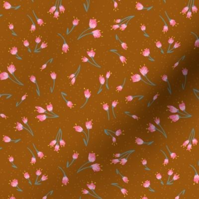 Penelope Petite Floral brown sienna pink