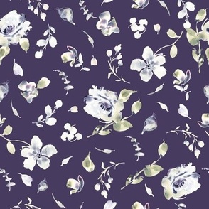 Neutral Floral Collection on navy background