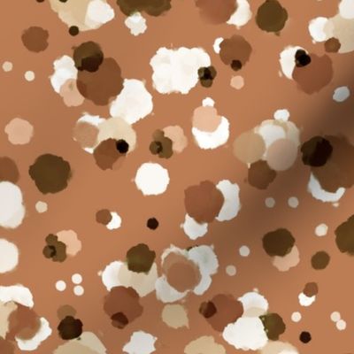 Neutral Brown Bumpy Random Dots - Medium Scale