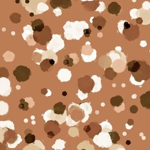 Neutral Brown Bumpy Random Dots - Medium Scale