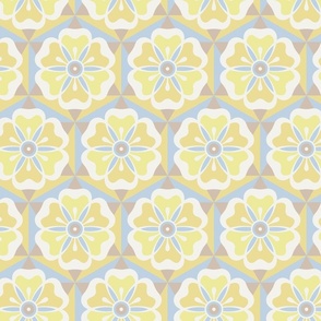 Vintage kitchen flower wallpapers yellow