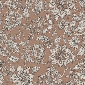 Mauve Floral Fabric
