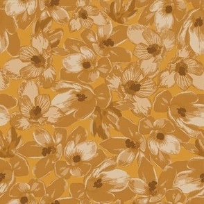 Early Crocus Floral Beige/Yellow Small